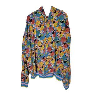 Pepsi Cola Full Zip Hooded Sweater Jacket Size XXL. Mullti-Colored W/ Pockets